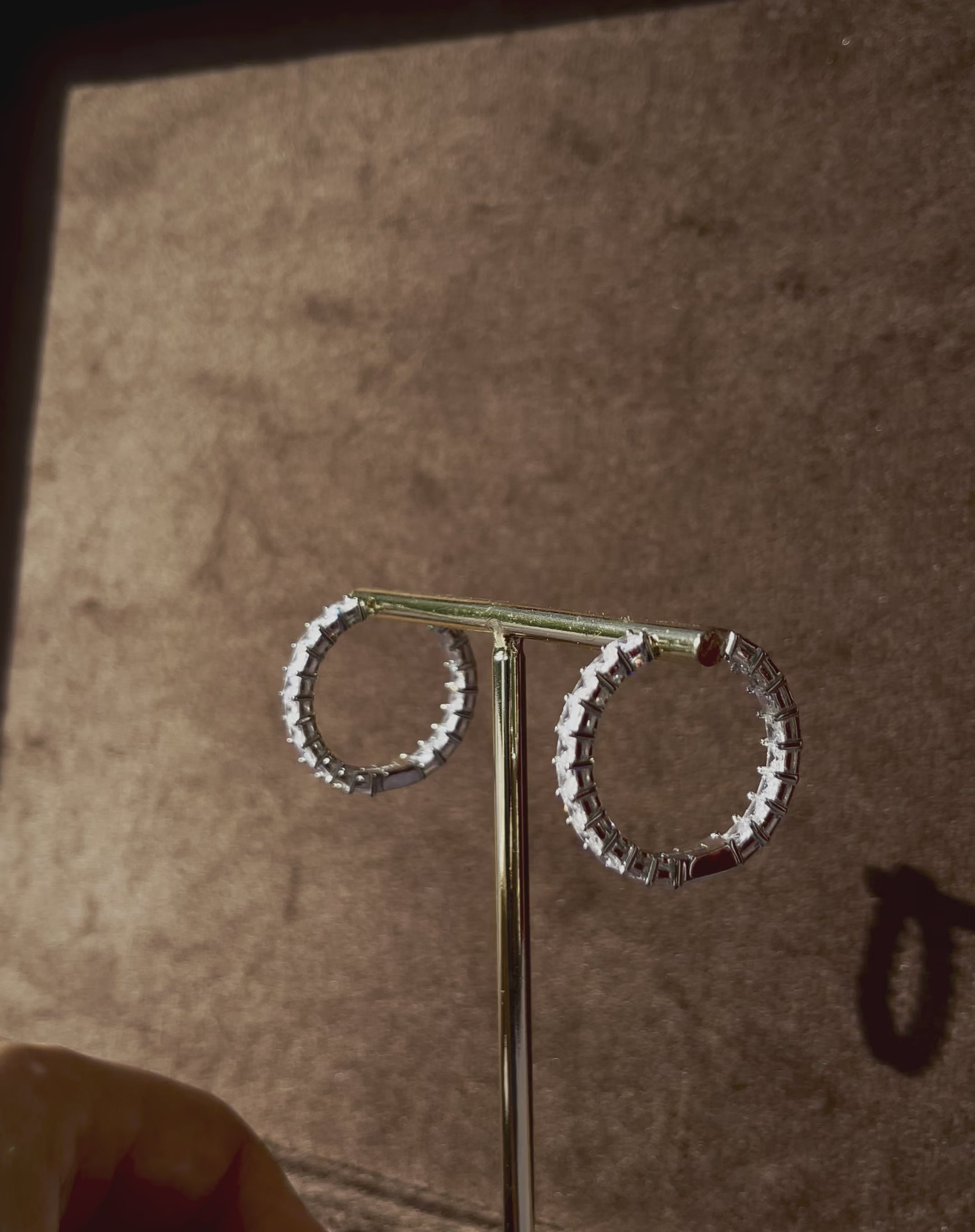 ZIRCONIA HOOPS ORO/ARGENTO