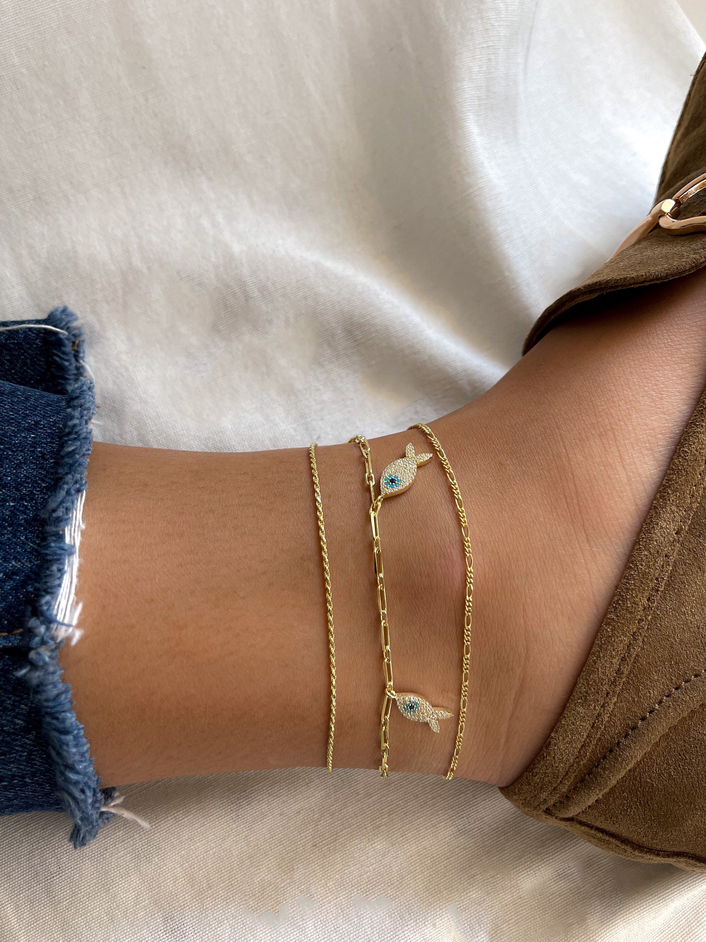 GOLDFISH ANKLET ORO/ARGENTO
